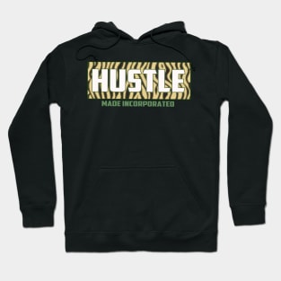 Hustle Made incorporated (Beige tiger print/ Army green) Hoodie